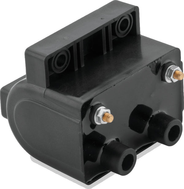 Twin Power 65-79 Big Twin and XL Ignition Coil Black Replaces H-D 31609-65A 5 Ohm - Bull Strap