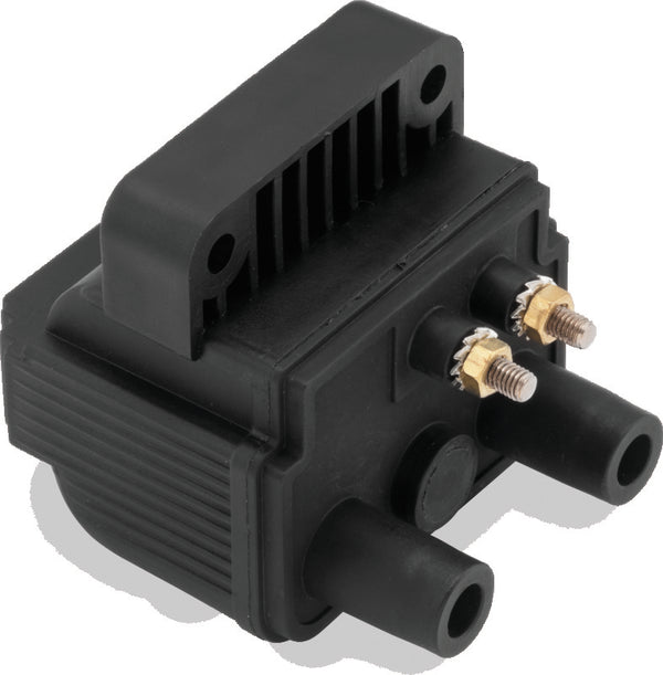 Twin Power 65-79 Big Twin and XL Mini Ignition Coil Black Replaces H-D 31609-65A 5 Ohm - Bull Strap