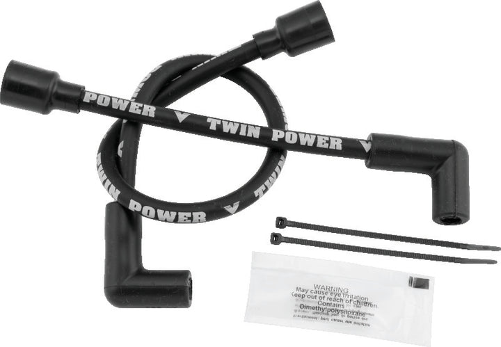 Twin Power 65-79 FL FX 89-99 Softail 91-98 Dyna 65-85 XL Black Ignition Wire Set - Bull Strap