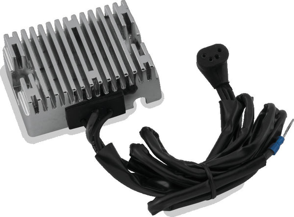 Twin Power 70-75 Big Twin Voltage Regulator Chrome Replaces H-D 74510-70A 15 Amp - Bull Strap