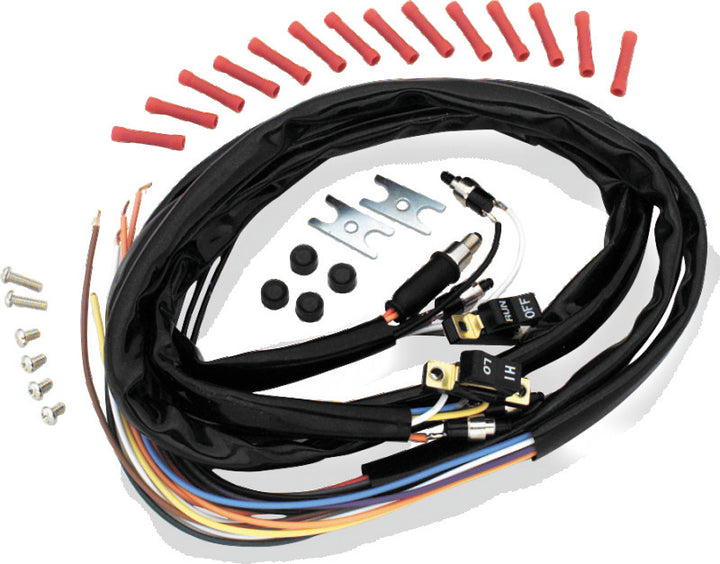 Twin Power 73-81 Big Twin and XL Black Handlebar Bar Switches With Wires - Bull Strap