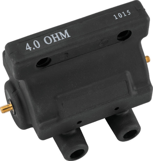 Twin Power 80-84 Big Twin and XL Ignition Coil Black Replaces H-D 31609-80 4 Ohm Original Style - Bull Strap