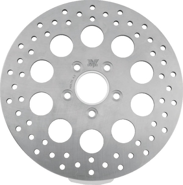 Twin Power 84-17 Big Twin Exc 08-17 FLH FLT Rear 11.5 Solid Rotor Holes - Bull Strap
