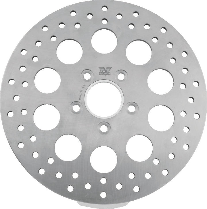 Twin Power 84-17 Big Twin Exc 08-17 FLH FLT Rear 11.5 Solid Rotor Holes - Bull Strap