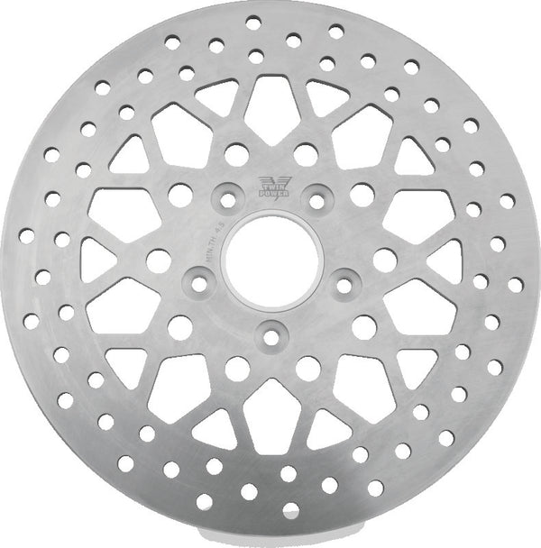 Twin Power 84-17 Big Twin Exc 11.8 and Lug Mount 84-13 XL Front 11.5 Solid Rotor Mesh - Bull Strap
