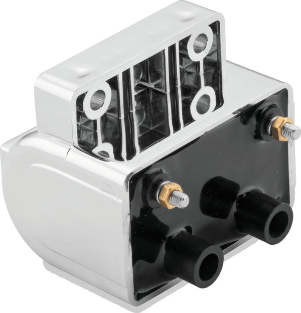 Twin Power 85-99 Big Twin 85-03 XL Ignition Coil Chrome Replaces H-D 31614-83A 3 Ohm - Bull Strap