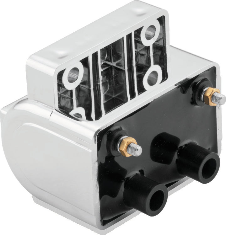 Twin Power 85-99 Big Twin 85-03 XL Ignition Coil Chrome Replaces H-D 31614-83A 3 Ohm - Bull Strap