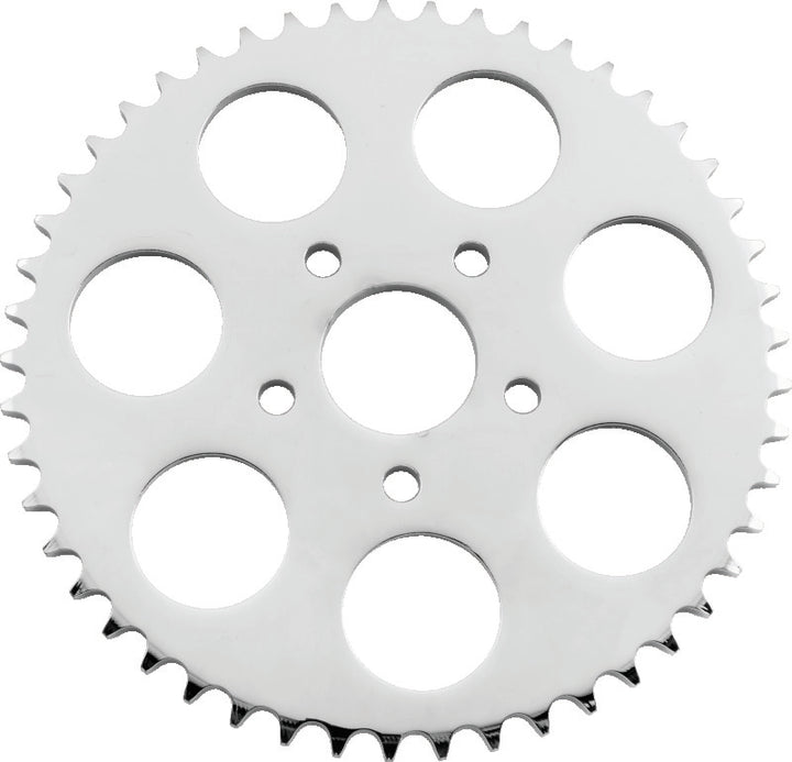 Twin Power 86-92 XL Chrome Disc Brake Rear Sprocket 49 Tooth Flat - Bull Strap