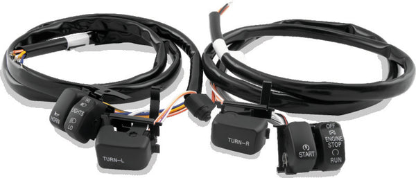 Twin Power 96-06 Big Twin and XL Black Handlebar Switch Kit - Bull Strap
