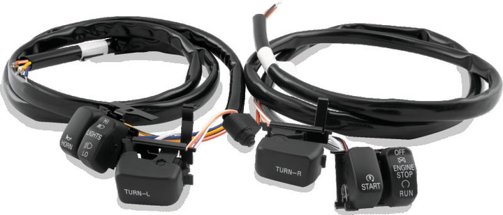 Twin Power 96-06 Big Twin and XL Black Handlebar Switch Kit - Bull Strap