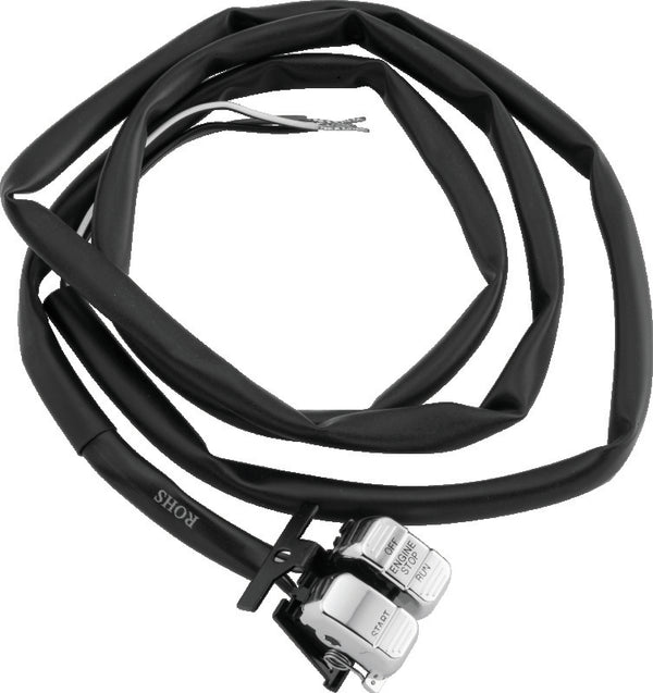 Twin Power 96-13 Big Twin XL V-Rod Chrome Engine Start Stop Switch Replaces H-D 71589-96 71684-06A - Bull Strap