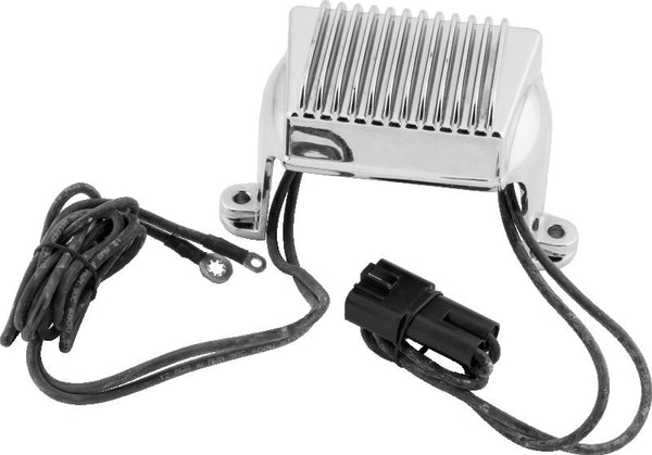 Twin Power 97-01 FLH FLT Voltage Regulator Chrome Replaces H-D 74505-97 - Bull Strap
