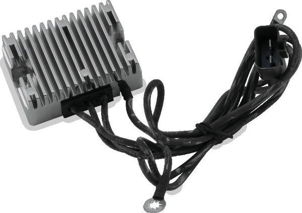 Twin Power 99-03 FXD Voltage Regulator Chrome Replaces H-D 74518-99A 32 Amp - Bull Strap