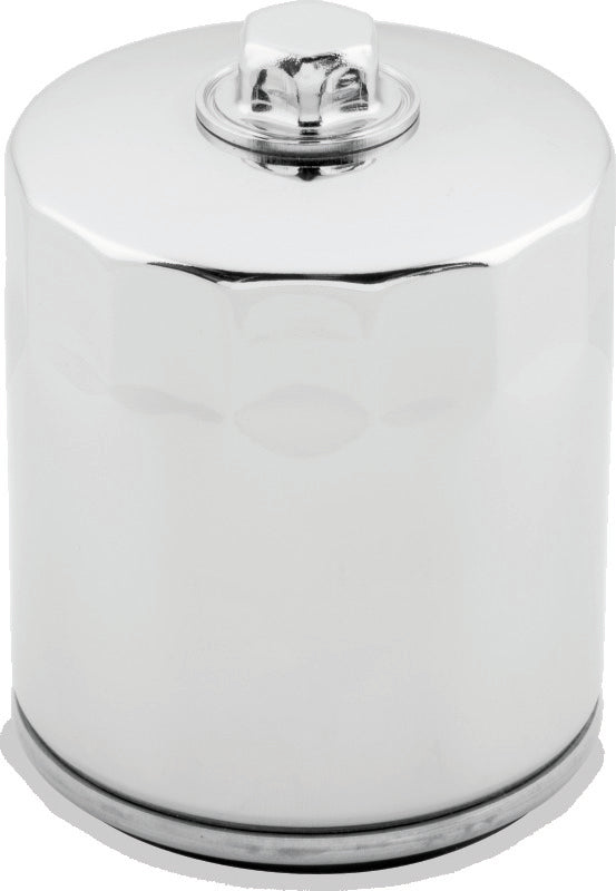 Twin Power M8 Chrome Oil Filter With Nut Replaces H-D 62700297 - Bull Strap