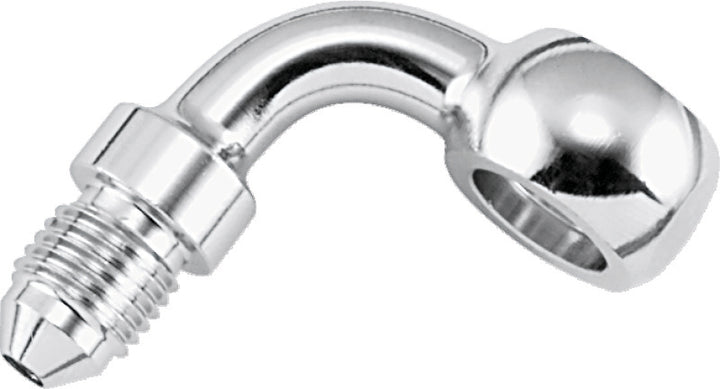 Twin Power Stainless Brake Fitting 3/8 Inch X AN3 90 Degree Banjo Adaptor - Bull Strap
