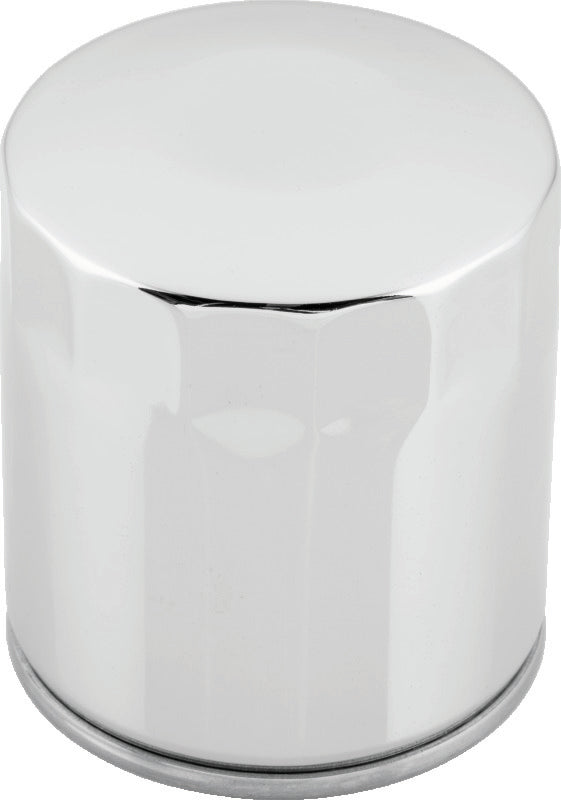 Twin Power Twin Cam and M8 Chrome Oil Filter Rpls H-D 63798-99 with Backflow Valve - Bull Strap