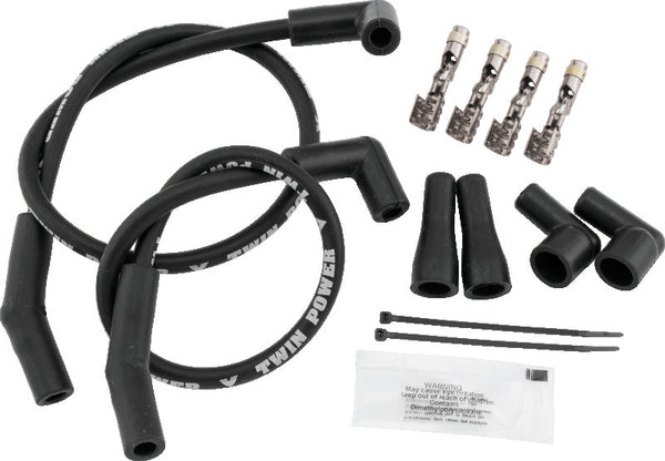 Twin Power Universal Custom Fit Black Ignition Wire Set - Bull Strap