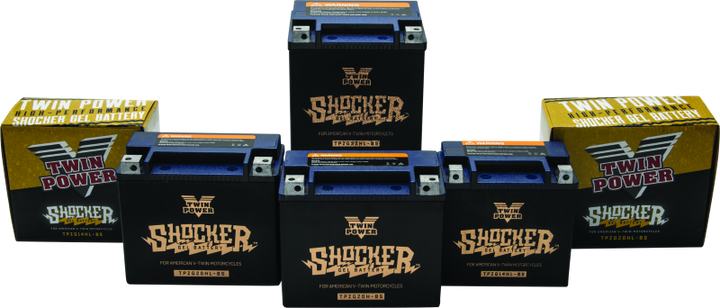 Twin Power YTX-14L Shocker Gel Battery Replaces H-D 65958-04 220 CCA - Bull Strap