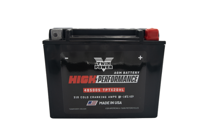 Twin Power YTX-20HL High Performance Battery Replaces H-D 65989-97A Made in USA 310 CCA - Bull Strap