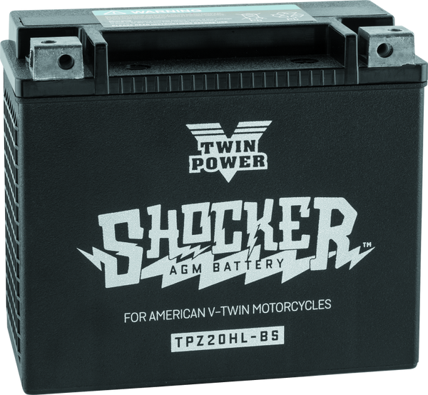 Twin Power YTX-20HL Shocker Battery Replaces H-D 65989-97A 310 CCA - Bull Strap