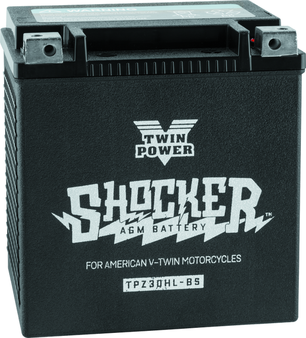 Twin Power YTX-30L Shocker Battery Replaces H-D 66010-97A 430 CCA - Bull Strap