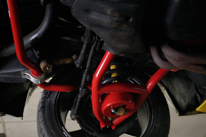 UMI Performance 64-72 GM A-Body Tubular Upper & Lower Front A-Arm Kit - Black - Bull Strap