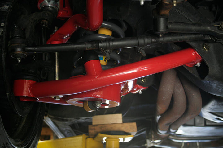 UMI Performance 64-72 GM A-Body Tubular Upper & Lower Front A-Arm Kit - Black - Bull Strap