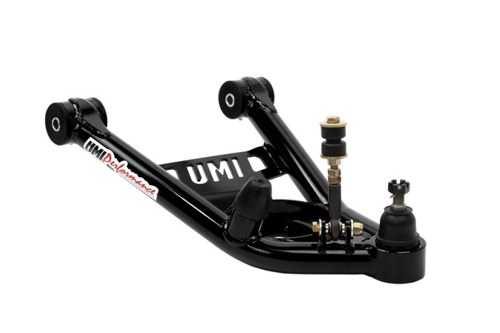 UMI Performance 64-72 GM A-Body Tubular Upper & Lower Front A-Arm Kit - Black - Bull Strap
