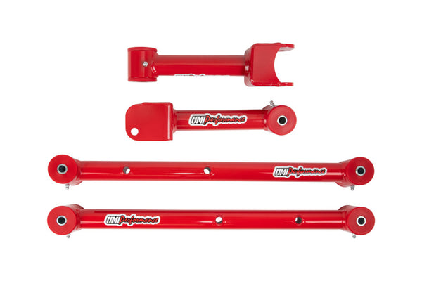 UMI Performance 78-88 GM G-Body Tubular Upper & Lower Control Arms Kit - Bull Strap