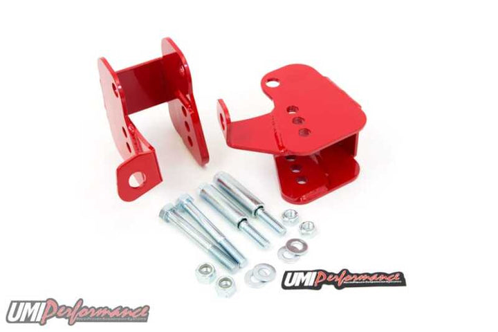 UMI Performance 82-02 GM F-Body Lower Control Arm Relocation Brackets - Bolt-In - Bull Strap