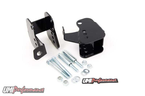 UMI Performance 82-02 GM F-Body Lower Control Arm Relocation Brackets - Bolt-In - Bull Strap
