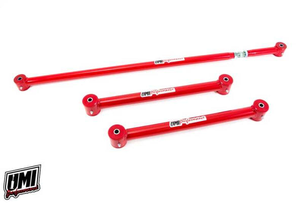 UMI Performance 82-02 GM F-Body Lower Control Arms & On-Car Adjustable Panhard Bar Kit - Bull Strap