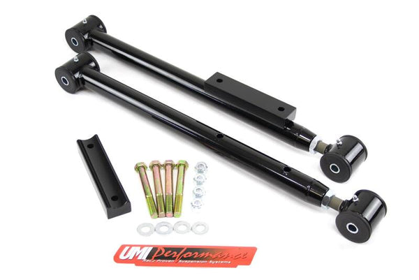 UMI Performance 91-96 Impala SS Adjustable Extended Length Lower Control Arms - Bull Strap