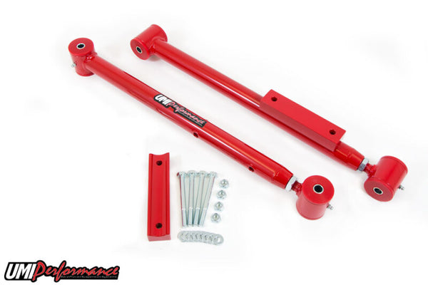 UMI Performance 91-96 Impala SS Adjustable Extended Length Lower Control Arms - Bull Strap