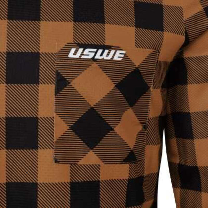 USWE Flannel Long Sleeve Lightweight Off-Road Jersey Bronze - XL - Bull Strap