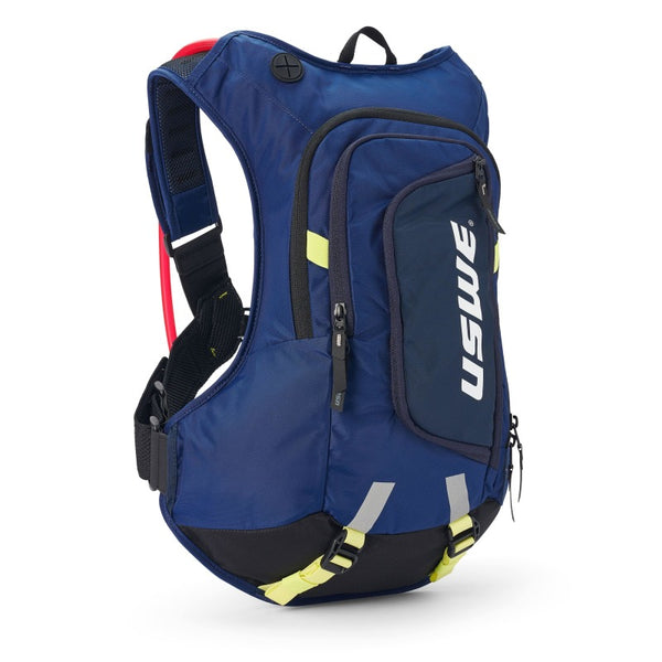USWE Moto Hydro Hydration Pack 12L - Factory Blue - Bull Strap