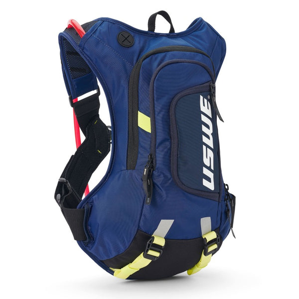 USWE Moto Hydro Hydration Pack 8L - Factory Blue - Bull Strap