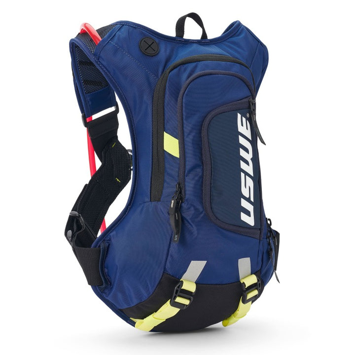 USWE Moto Hydro Hydration Pack 8L - Factory Blue - Bull Strap