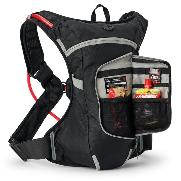 USWE Moto Hydro XTR Dirt Biking Hydration Pack 4L - Black - Bull Strap