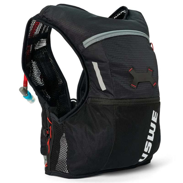 USWE Rush Bike Hydration Vest 8L Carbon Black - Large - Bull Strap