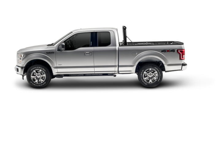 UnderCover 15-20 Ford F-150 5.5ft Ultra Flex Bed Cover - Matte Black Finish - Bull Strap