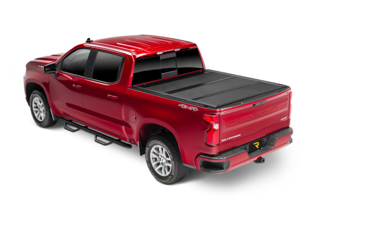 UnderCover 19-20 Chevy Silverado 1500 5.8ft (w/ or w/o MPT) Armor Flex Bed Cover - Black Textured - Bull Strap