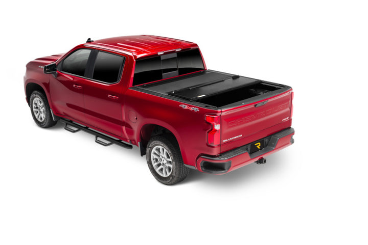 UnderCover 19-20 Chevy Silverado 1500 5.8ft (w/ or w/o MPT) Armor Flex Bed Cover - Black Textured - Bull Strap
