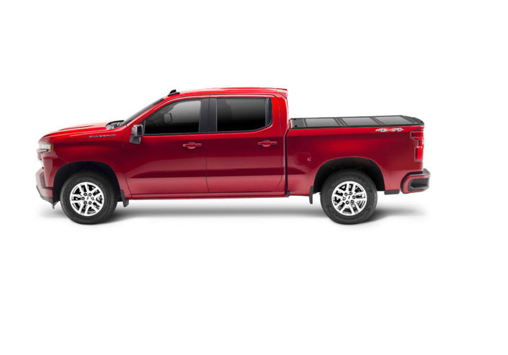 UnderCover 2022 Toyota Tundra C 4WD CrewMax 5.5ft Bed Ultra Flex Bed Cover - Matte Black Finish - Bull Strap