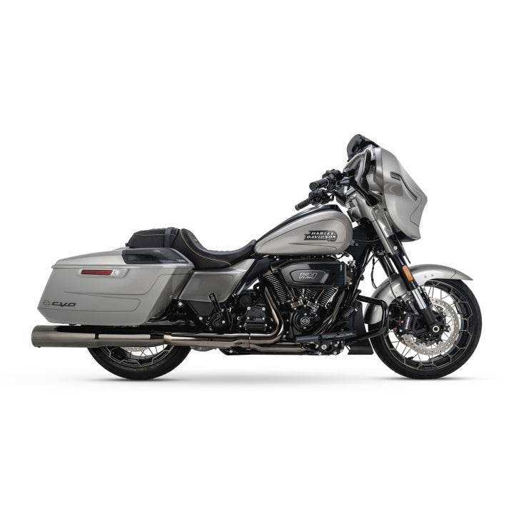 Vance & Hines 17-23 Harley Davidson CVO/Touring Hi-Output Slip on Exhaust - Dark Chrome - Bull Strap