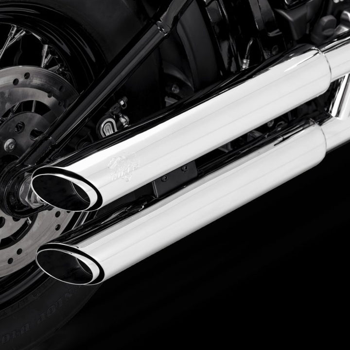Vance & Hines 2007 Harley Davidson Softail Standard / 07-17 Heritage PCX Slip-On Exhaust - Bull Strap