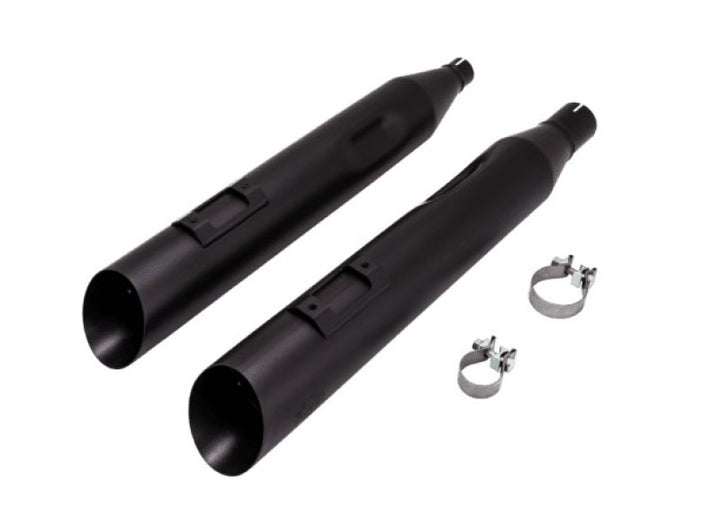 Vance & Hines HD 17-25 Touring Blackslash 450 S/OS Black Slip-On Exhaust - Bull Strap