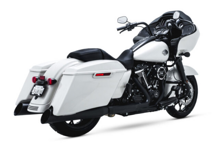 Vance & Hines HD 17-25 Touring Blackslash 450 S/OS Black Slip-On Exhaust - Bull Strap
