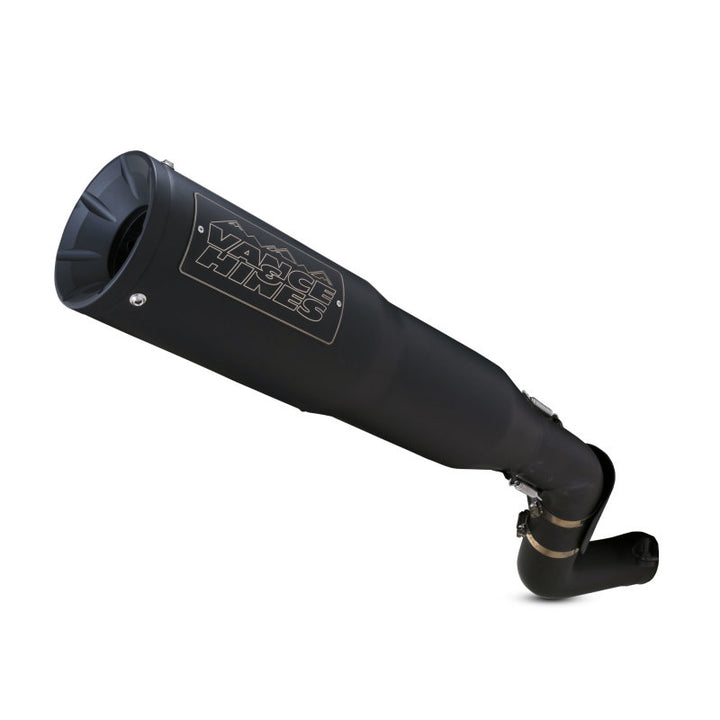 Vance & Hines HD 21-22 Pan America Hi-Output 450 S/O Black Slip-On Exhaust - Bull Strap