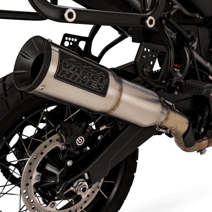 Vance & Hines HD 21-22 Pan America Hi-Output 450 S/O Slip-On Exhaust - Bull Strap
